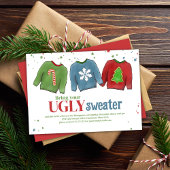 フェスティバルおもしろいの醜いセーター 招待状