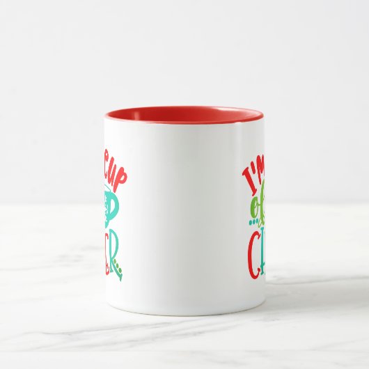 フェスティバルおもしろいウィンタークリスマスホリデーズことわざ マグカップ (中央)