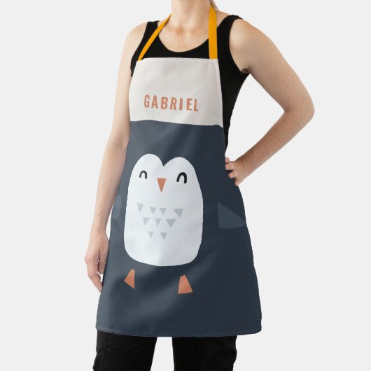 フェスティバルおもしろいキュートパーソナライズされたペンギン エプロン (インサイチュ)