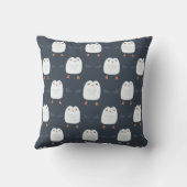 フェスティバルおもしろいキュートパーソナライズされたペンギン クッション (裏面)