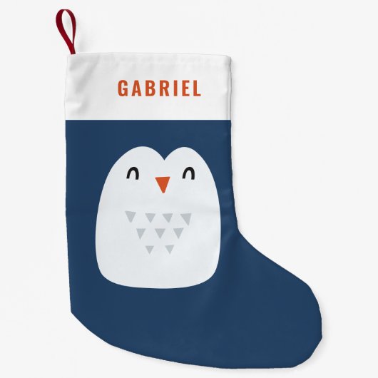 フェスティバルおもしろいキュートパーソナライズされたペンギン スモールクリスマスストッキング (正面)