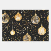 フェスティバルおもしろいクリスマスボール ラッピングペーパーシート (正面3)