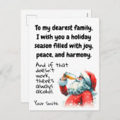 フェスティバルおもしろいクリスマス シーズンポストカード (正面/裏面)