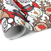 フェスティバルおもしろいサンタクロース ラッピングペーパー (ロールコーナー)