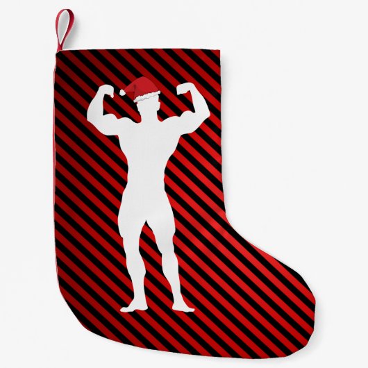 フェスティバルおもしろいジムムズクレマンインサンタハット スモールクリスマスストッキング (正面)