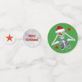 フェスティバルおもしろいスケルトン赤金ゴールド星 コンフェッティ (正面)