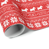 フェスティバルおもしろいスコティッシュテリアスクリスマスホリデー ラッピングペーパー (ロールコーナー)