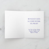 フェスティバルおもしろいスターのデイビッド写真フレームHanukkah シーズンカード (内部)