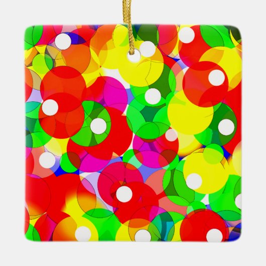 フェスティバルおもしろいバブル セラミックオーナメント (正面)