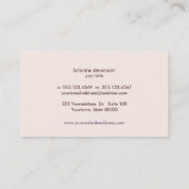 フェスティバルおもしろいブラウンリネンカラフルグリッタールック 名刺 (裏面)