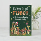 フェスティバルおもしろいマッシュルームプンファミリークリスマスパーティー 招待状 (スタンド正面)