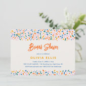 フェスティバルおもしろいモダンブライダルシャワー 招待状 (スタンド正面)
