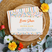 フェスティバルおもしろいモダンブライダルシャワー 招待状