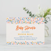 フェスティバルおもしろいモダンベビー散布 招待状 (スタンド正面)