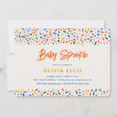 フェスティバルおもしろいモダンベビー散布 招待状 (正面)