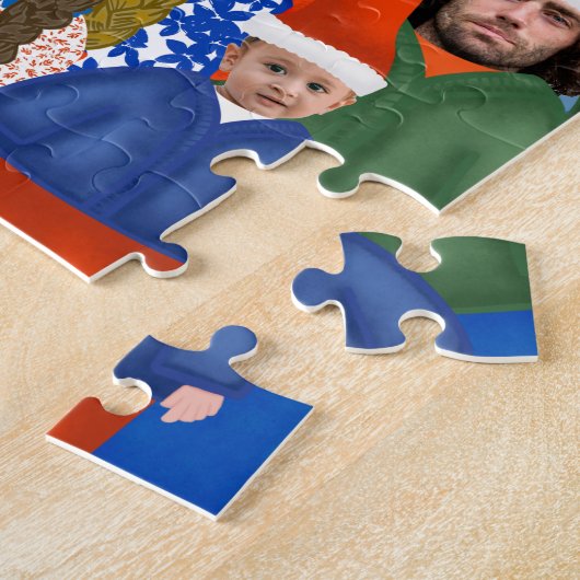 フェスティバルおもしろい写真の追加格言ファミリ ジグソーパズル (側面)