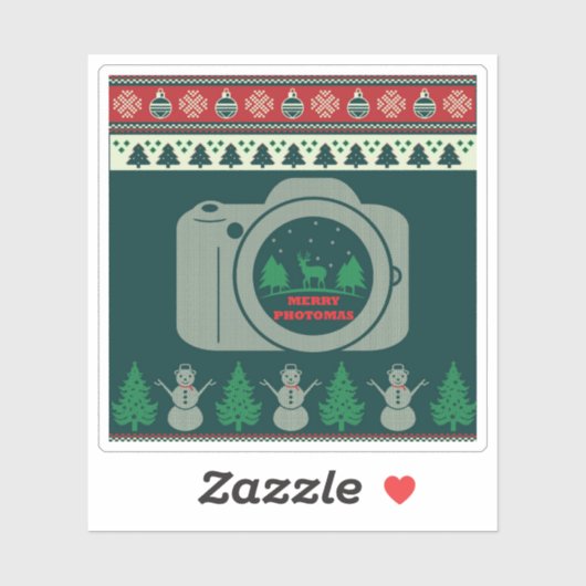 フェスティバルおもしろい写真クリスマス シール (シート)