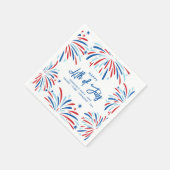 フェスティバルおもしろい愛国花火7月4日パーティー スタンダードカクテルナプキン (角)