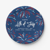 フェスティバルおもしろい愛国花火7月4日パーティー ペーパープレート (正面)