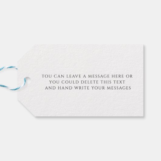 フェスティバルおもしろい水の色の家族クリスマス ギフトタグ (裏面横)