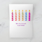 フェスティバルおもしろい牛誕生日 カード (内部)