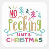 フェスティバルおもしろい&カラフルクリスマスまでピークなし スクエアシール (正面)