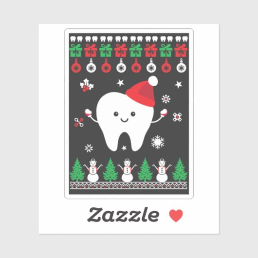 フェスティバルおもしろい&ハッピーデンタルクリスマス シール (シート)