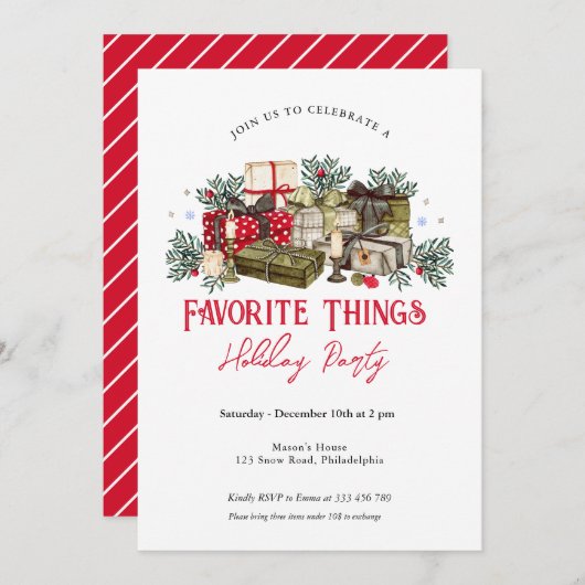 フェスティバルお気に入りの物 招待状 (正面/裏面)