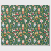 フェスティバルお洒落かわいいくるみ割りバレエ人形wra ラッピングペーパー (フラット)