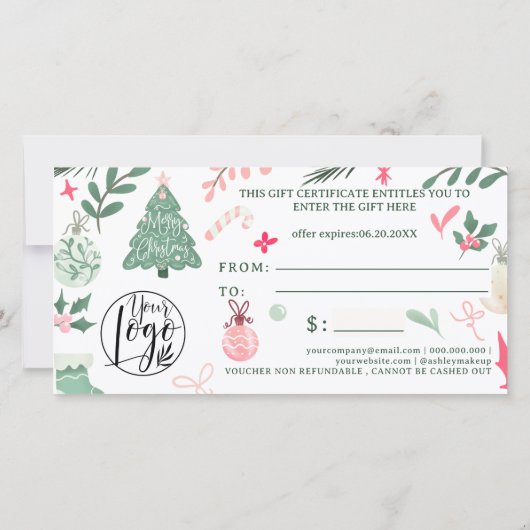 フェスティバルお洒落のロゴギフト券 (裏面)