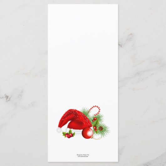 フェスティバルお洒落クラシッククリスマスメニュー メニュー (裏面)