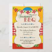 フェスティバルお洒落サマーBBQパーティの招待状 招待状 (正面)