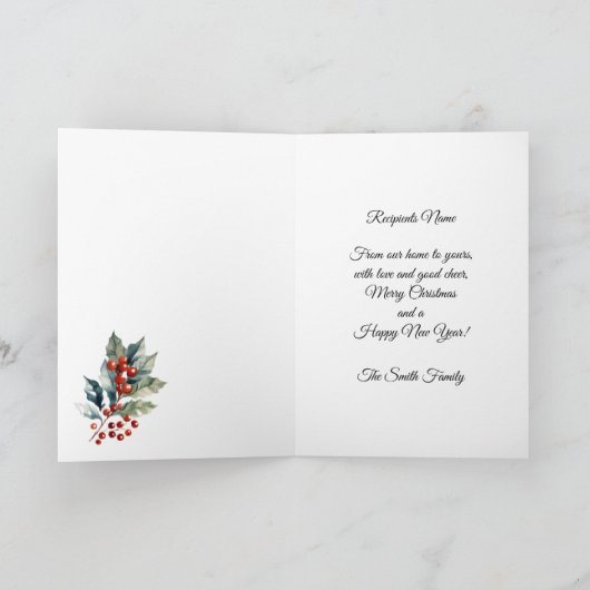 フェスティバルお洒落マウスクリスマスカード サンキューカード (内部)