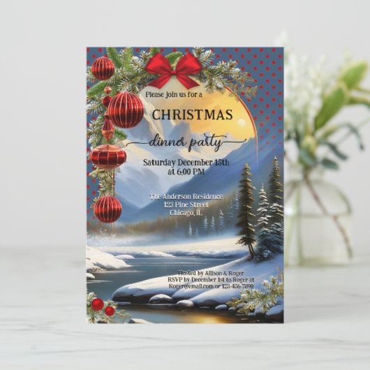 フェスティバルお洒落レトロクリスマスパーティー 招待状 (スタンド正面)