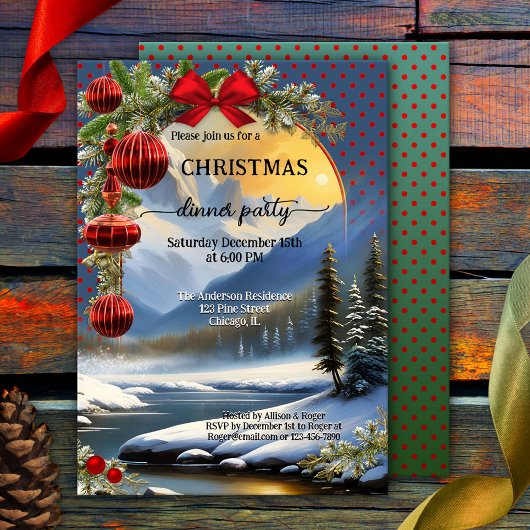 フェスティバルお洒落レトロクリスマスパーティー 招待状
