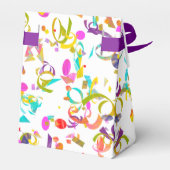 フェスティバルお祝いカラフル紙吹雪オーバーホワイト フェイバーボックス (裏面サイド)