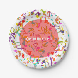 フェスティバルお祝いカラフル紙吹雪トスパーティー ペーパープレート