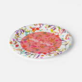 フェスティバルお祝いカラフル紙吹雪トスパーティー ペーパープレート (アングル)