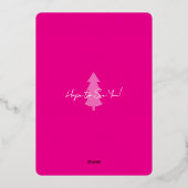 フェスティバルお祝いクリスマスレッド 箔招待状 (裏面)