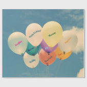 フェスティバルお祝い誕生日包装紙 ラッピングペーパー (フラット)