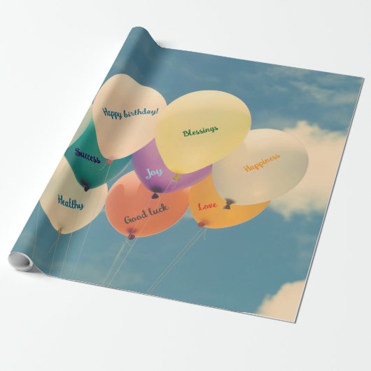 フェスティバルお祝い誕生日包装紙 ラッピングペーパー (アンロールド)