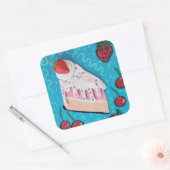 フェスティバルお誕生日ケーキおもしろいパーティーシール スクエアシール (封筒)