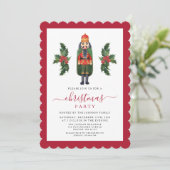 フェスティバルかわいいくるみ割りクリスマスクリスマスパーティー 招待状 (スタンド正面)