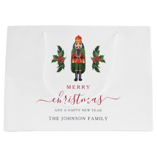 フェスティバルかわいいくるみ割りクリスマス ラージペーパーバッグ (正面)