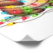 フェスティバルかわいいクリスマス包まれたの灯り ポスター (角)