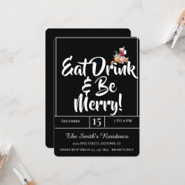 フェスティバルかわいいドリンク食べパーティードリンク&ビーメリー! 招待状