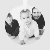 フェスティバルかわいいベビーの初めてのクリスマス2 Photo オーナメント (裏面)