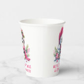 フェスティバルかわいいペンギンピンクメリークリスマス 紙コップ (右)