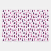 フェスティバルかわいいモダンミニマルなクリスマスツリー ラッピングペーパーシート (正面2)