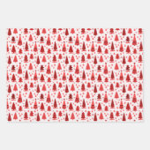 フェスティバルかわいいモダンミニマルなクリスマスツリー ラッピングペーパーシート (正面)